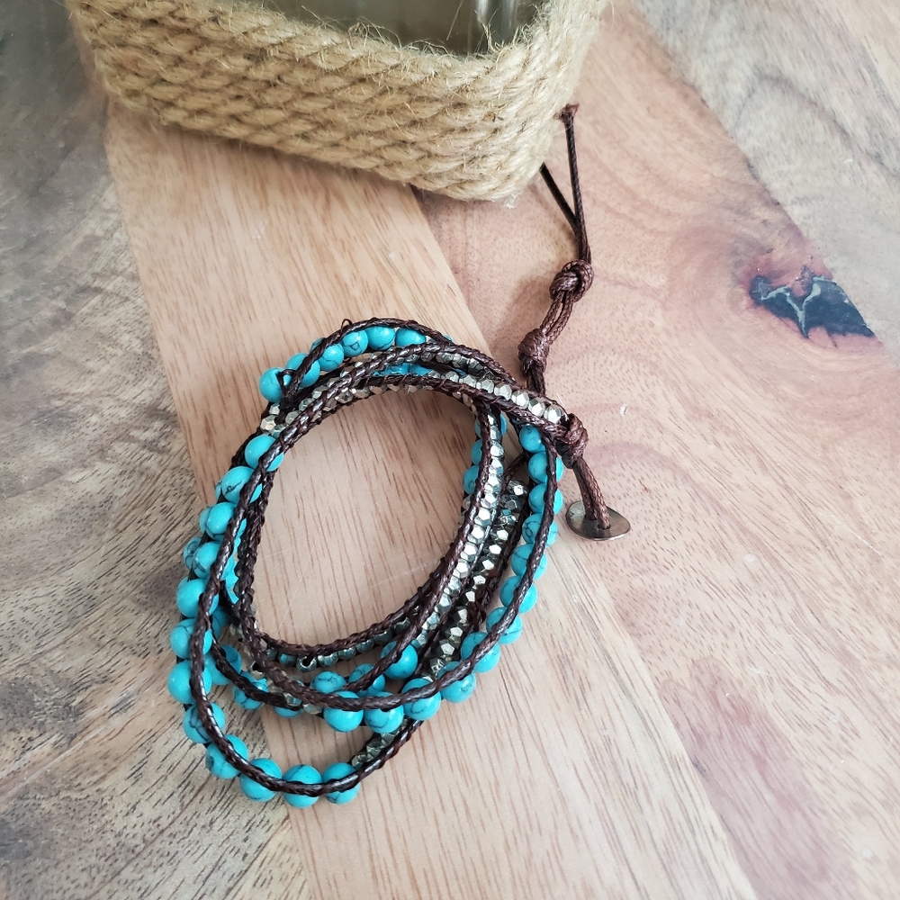 Leather wrap bracelet